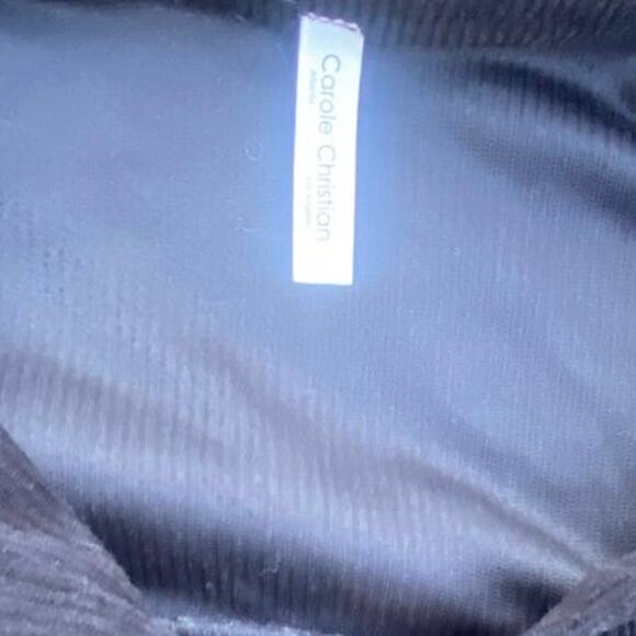 Ceelo Creation Women’s M Black Corduroy Button Up Jacket Aztec Print Sleeves - Picture 7 of 8